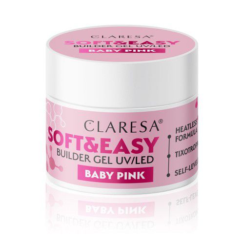 CLARESA ŻEL BUDUJĄCY SOFT&EASY BUILDER GEL BABY PINK 12G