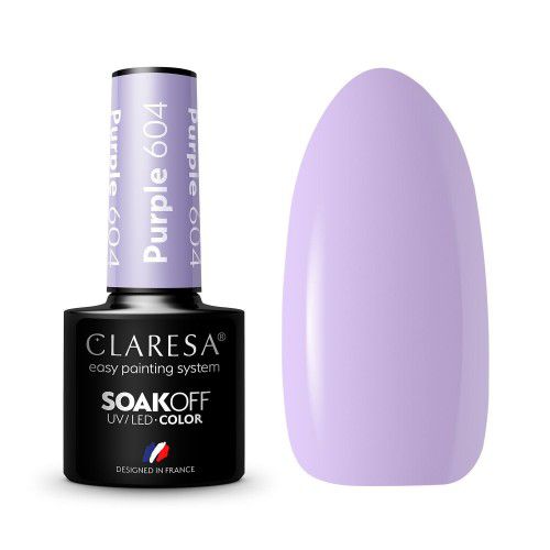 Claresa Lakier hybrydowy PURPLE 604 -5g