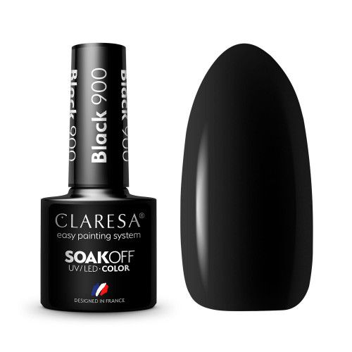 Claresa Lakier hybrydowy BLACK 900 -5g