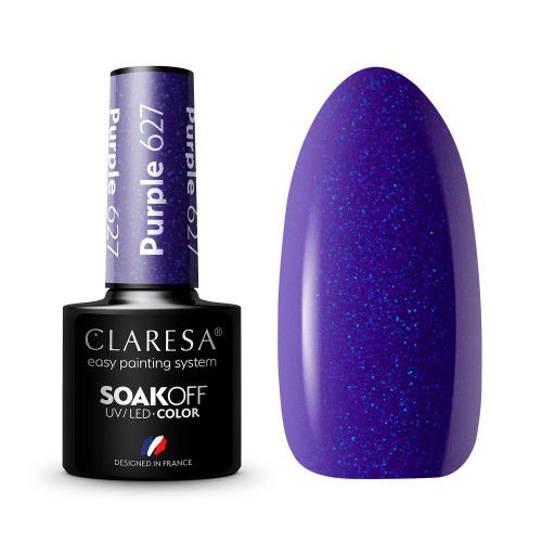 Claresa Lakier hybrydowy PURPLE 627 -5g-W