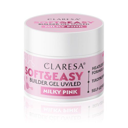 CLARESA ŻEL BUDUJĄCY SOFT&EASY BUILDER GEL MILKY PINK 12G