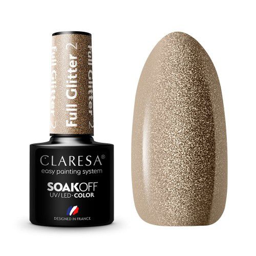 Claresa Lakier hybrydowy FULL GLITTER 2 -5g