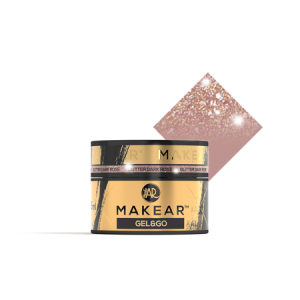 Makear Glitter Dark Rose - żel budujący Gel&Go 15ml, GG27