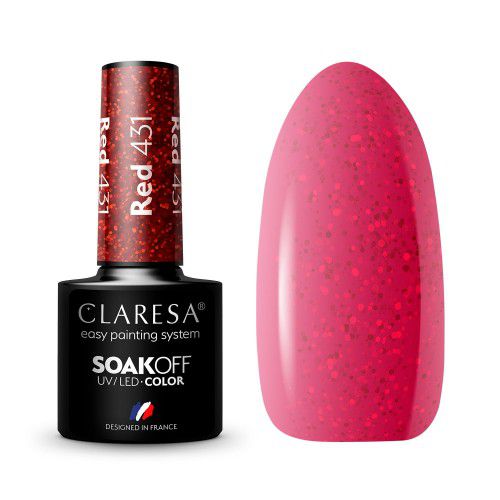 Claresa Lakier hybrydowy RED 431 -5g