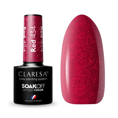 Claresa Lakier hybrydowy RED 434 -5g