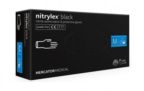 Rękawiczki Nitrylowe - Nitrylex Black Rozmiar M 100szt