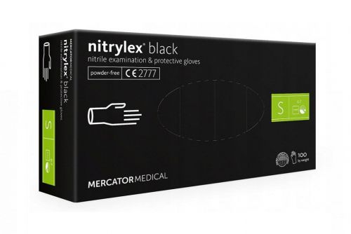 Rękawiczki Nitrylowe - Nitrylex Black Rozmiar S 100szt