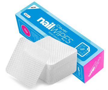 Perforowane waciki bezpyłowe do paznokci Clavier Nail Wipes – 500 szt.